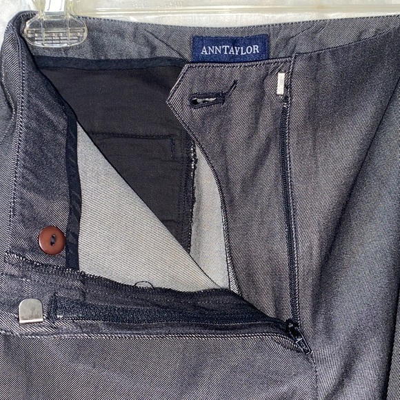 ANN TAYLOR ANKLE GREY SILK/COTTON PANTS SZ 4 - Picture 11 of 12